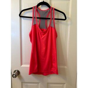 Athleta Bright Pink Racerback Workout Tank with Grey Mesh - Women's Size XS